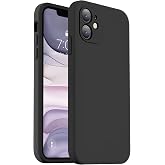 Vooii Compatible with iPhone 11 Case, Upgraded Liquid Silicone with [Flat Edges] [Camera Protection] [Soft Anti-Scratch Microfiber Lining] Phone Case for iPhone 11 6.1 inch - Black
