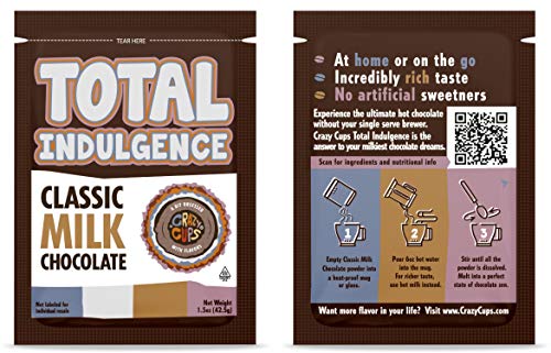 image for Crazy Cups Gourmet Hot Chocolate Packets, Indulgent Milk Chocolate H