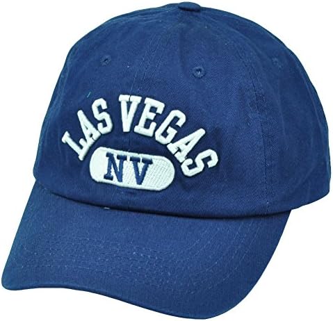 Las Vegas Nevada Sin City Navy Blue Hat Cap Lights Arch Relaxed NV State USA