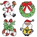 Benvo 12 Pack Christmas Decorations Holiday Window Clings Stickers Include Cute Santa Claus, Snowman, Christmas Tree, Bells, Snowflake, Candy Cane for Window Decor Xmas Festive Decorations