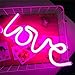 Led Neon Cactus Sign Love Sign Art Decorative Lights Wall Decor Home Party Decoration Kids Room Living Room LED Decorative Neon Lights (Pink Love Neon Sign)