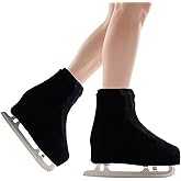 IFOYO Velvet Ice Skate Boot Covers,Skate Accessories for Figure Skating Boot,Skate Boot Covers for Roller or Ice Skate Boots,Skating Shoe Protective Cover for Kids Adults(Black)