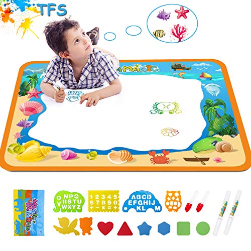 Water Drawing Aquadoodle Magic Mat - TFS Kid Painting Writing Color Doodle Board Toys with Magic Pens, Educational Learning Mats Best Xmas Gift for Toddlers Boys Girls Age of 2,3,4,5,6 Year Old - Thumbnail 7