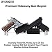 OffiCreative Gun Magnet Mount | Removable 2 in1 Neodymium Magnet Gun Holster with 2 Iron Plates, 2 Double-Sided Tapes & a Set of Screws as Free Bundle, Magnet for Gun at Vehicle, Home & Office