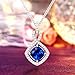 GuqiGuli Sterling Silver Pendant Necklace for Women 18'' (Sapphire Infinity)