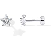 PAVOI 14K Gold Plated Flat Back Earrings | Solid 925 Sterling Silver Posts | Helix Cartilage Earrings for Women | Cubic Zirconia Stud Earrings | Trending Fashion Jewelry