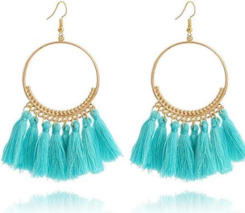Tassel Earrings for Women Beaded Drop Earrings Dangle Earrings Gold Hoop Earrings