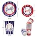 162 Pcs Baseball Party Supplies Baseball Party Tableware Kit Concessions Banner Tablecloth Plates Cups Napkins for Sports Theme Birthday Party Decorations Serves 20 Guests