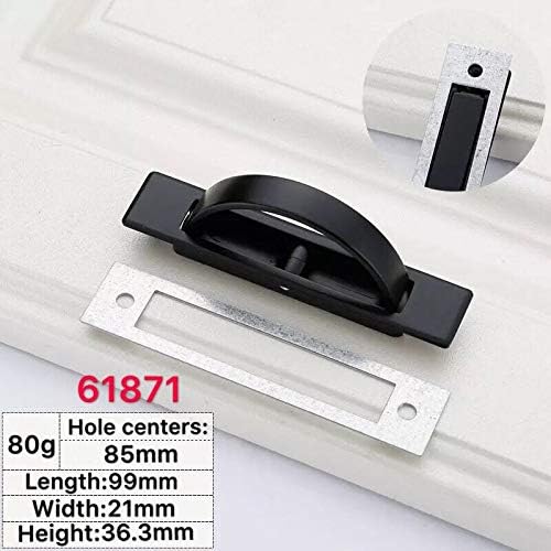 Invisible Cabinet Handles,Pack of 5 Hidden Concealed Tatami Handles Zinc Alloy 180°Rotation Cupboard Drawer Closet Pulls (123-91-61871)