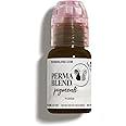 Perma Blend - Fudge - Microblading Ink for Permanent Eyeliner - Professional Tattoo Ink - Cool Medium/Dark Brown Tattoo Ink Makeup - Vegan (0.5 oz)