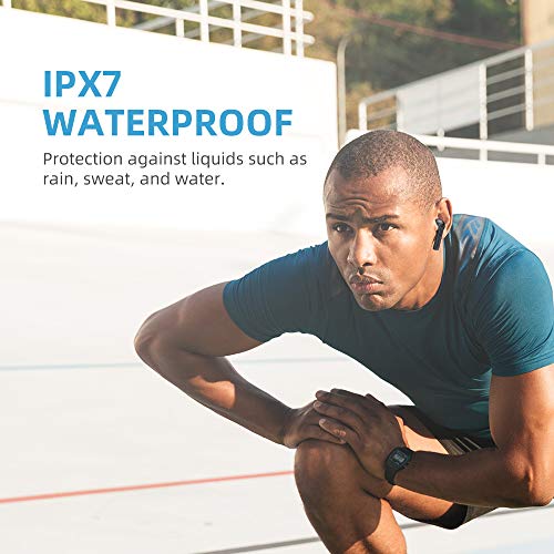 True Wireless Earbuds with Build-in Mic, Bluetooth 5.0 Active Noise Cancelling in-Ear Earphone with Touch Control, Waterproof IPX7, 30H Playtime with Wireless Charging Case, Type-C Quick Charge