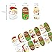 SHAN RUI 6 Sheets Christmas Nail Art Stickers Nail Decals with 1 pair of Scissors, 1 Nail File