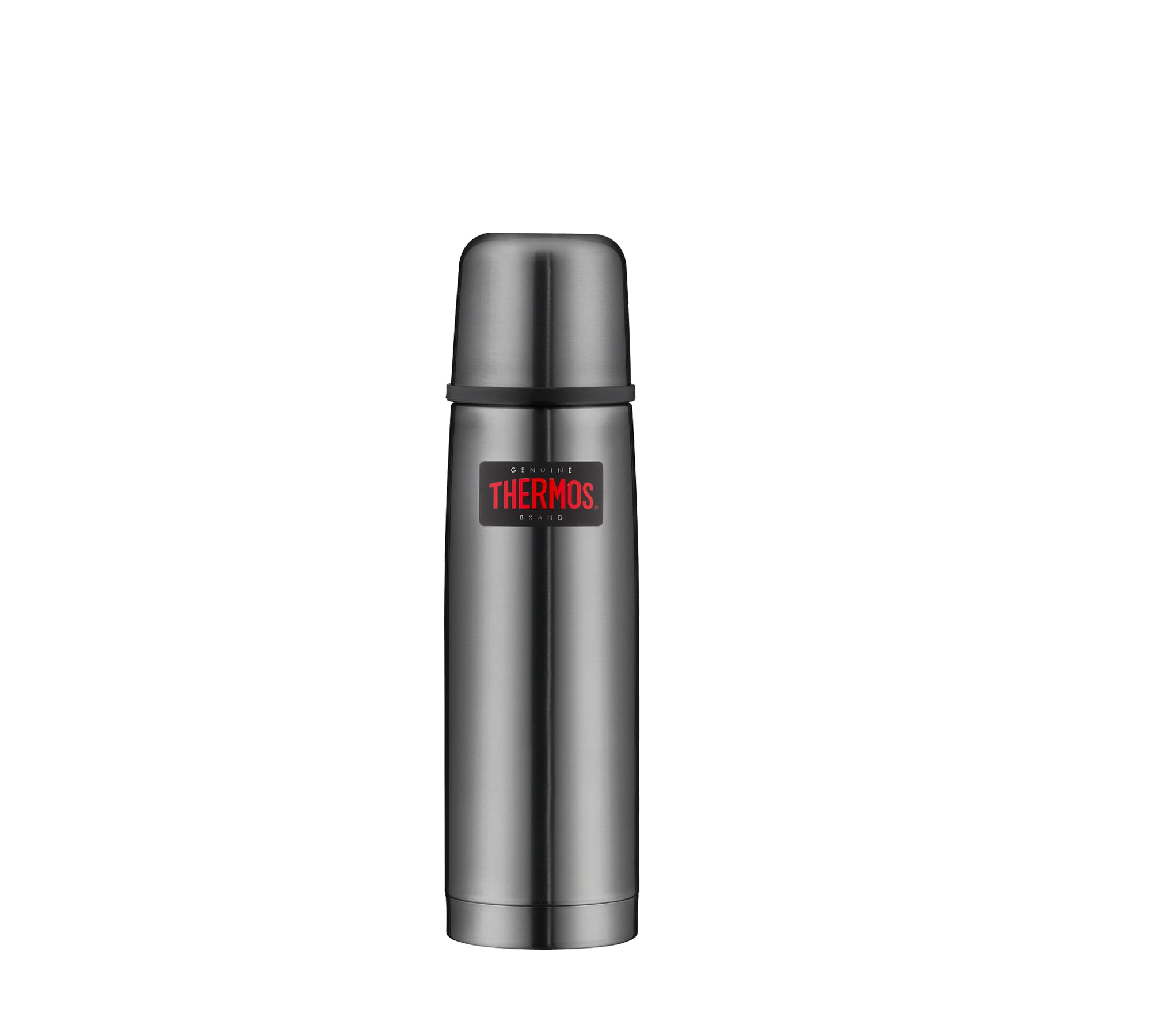 Thermos 4019.218.050 Light & Compact Insulating Flask 0.5 Litre Stainless Steel Vacuum Flask, Grey, 6 – 8 X 24, 5 cm