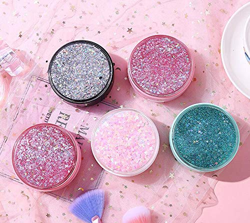Stylish Cute Quicksand Contact Lens Case,Portable Travel Contact Lens Case Eye Care Kit Set Container Box Holder 1PCS (Pink-2) - Thumbnail 2