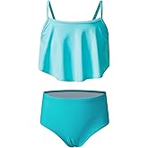 blibean Teen Girls Two Piece Bikini Sets Swimsuits with Chest Pad Size 6-15 Years