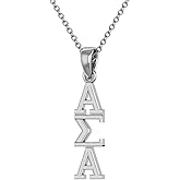 KING Alpha Sigma Alpha Necklace 18" - Sterling Silver