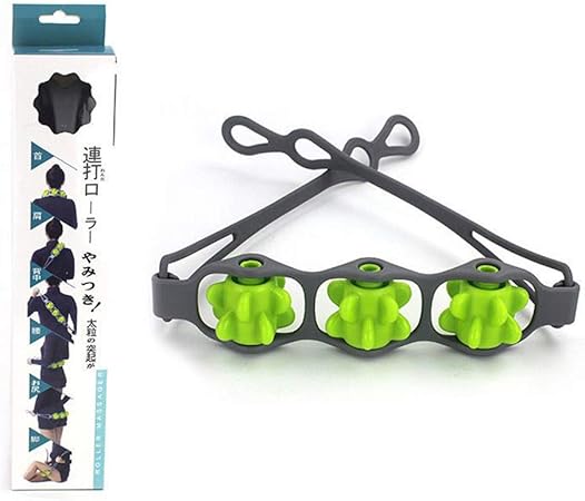 Amazon マッサージローラー 手動 コロコロ式 ツボ押し 連打ローラー ボディーローラ 腕 肩こり 首コリ ストレス解消 多角度自由に曲がれる ベルト付き トレニング用 老人用 誕生日プレゼント Mqupin ハンディマッサージャー
