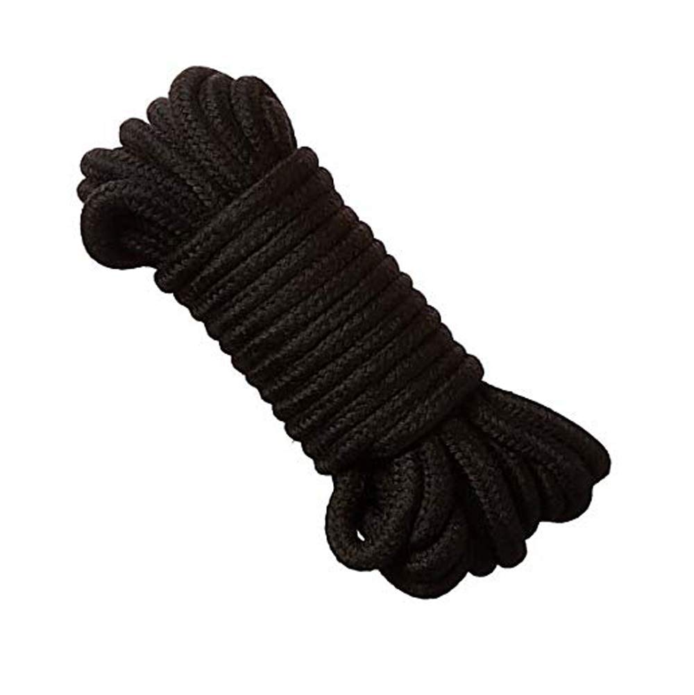 Moonight [Pack of 2/3/4] Long Soft Rope -32-Foot 10m,64-Foot 20m Soft Twisted Cotton Rope Utility Rope(2/3/4pcs, 10M/20M) (10M, Black&Red)