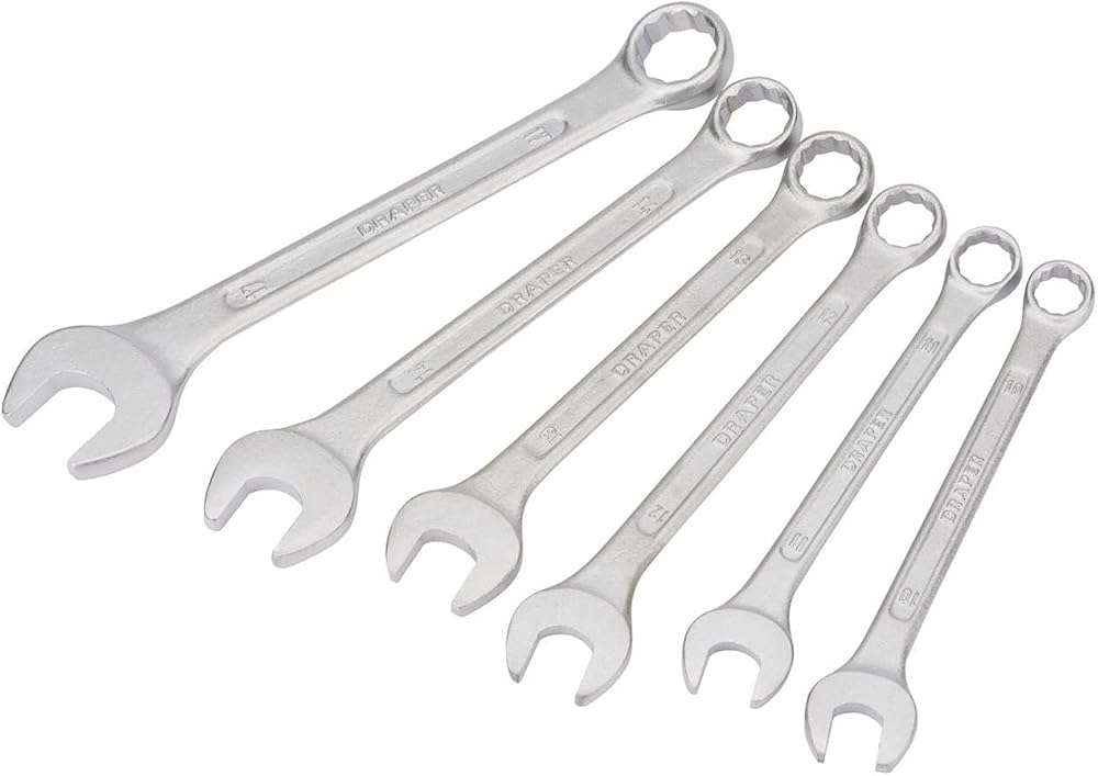 Draper Redline 10-17mm 6pc Metric Spanner Set Chrome Vanadium