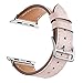 LEUNGLIK Watch Band for Apple Watch 38mm 40mm Watch Wristbands Dressy Classic Replacement Bands Compatible for iWatch Series 4/Series 3/Series 2/Series 1 with Sliver Stainless Steel Adapters(Pink)