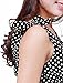 Allegra K Women Scoop Neck Sleeveless Dots Pleated Layered Dress, Black, Large
