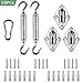 Shade&Beyond 304 Marine Grade Shade Sail Hardware Kit 5 inch for Triangle Sun Shade Sails Installation, 18 Pcs