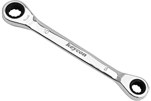 Utoolmart Ratcheting Wrench, 8mm x 10mm Metric Double Box End Wrench, CR-V Steel