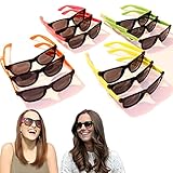 Neon Sunglasses - 80's Retro Vintage Party Sunglasses for Kids - 12 Pairs | Assorted Children's Rave Shades Party Pack 12 Pack | Cool Novelty Plastic Eyewear for all Occasions - 12 Pcs