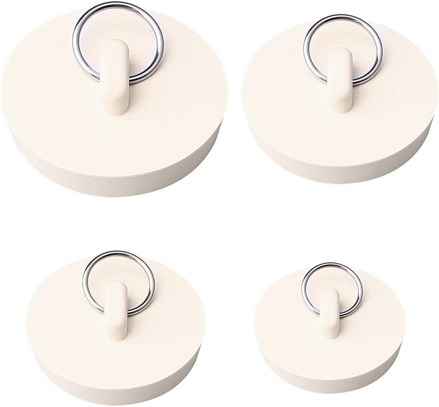 4 Pcs Bath Plugs,Sink Plug Rubber Drain Stopper Kitchen Sink Plug with Hanging Ring for Bathtub,Bathroom (4 Sizes): Home & Kitchen
