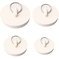 4 Pcs Bath Plugs,Sink Plug Rubber Drain Stopper Kitchen Sink Plug with Hanging Ring for Bathtub,Bathroom (4 Sizes)