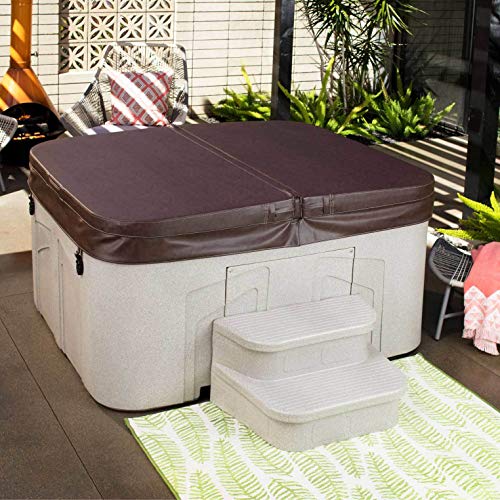 LIFE SMART 2 Tier NonSlip Hot Tub Steps for Rectangle Square Home Spa