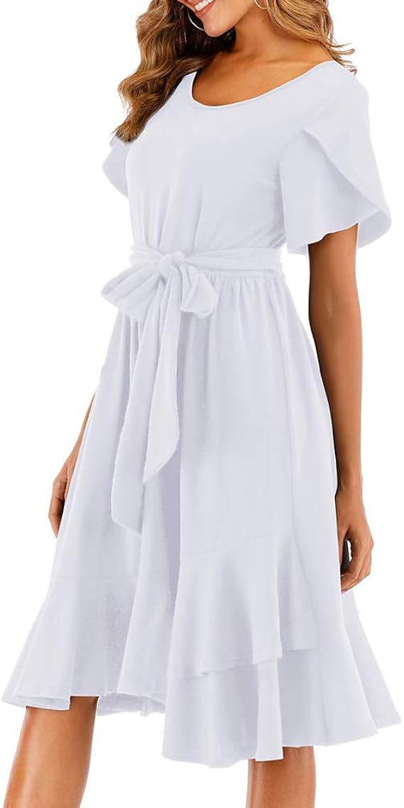 white flowy dress
