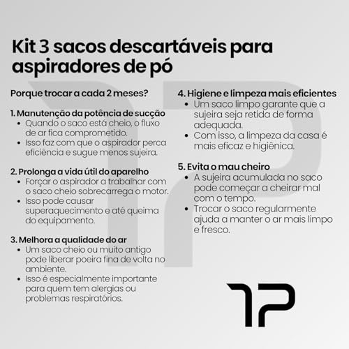 Kit 9 Sacos Descartáveis Aspirador de Pó Filtros Compatível Eletrolux A10N1 AWD01 A10T A10 Clean Car A13 AQP 10 20 Flex 1400 Flex Green Acqua Power 1400S GT 2000 GT 3000 GT 20N GT 200 Hidrovac