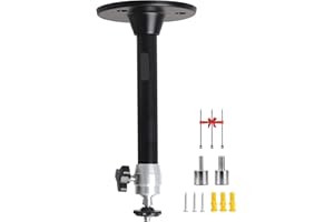 Universal Ceiling Projector Mount,Hanger 360° Rotatable Head with Length 6.9in/180mm Projection for Mini Projector CCTV DVR C