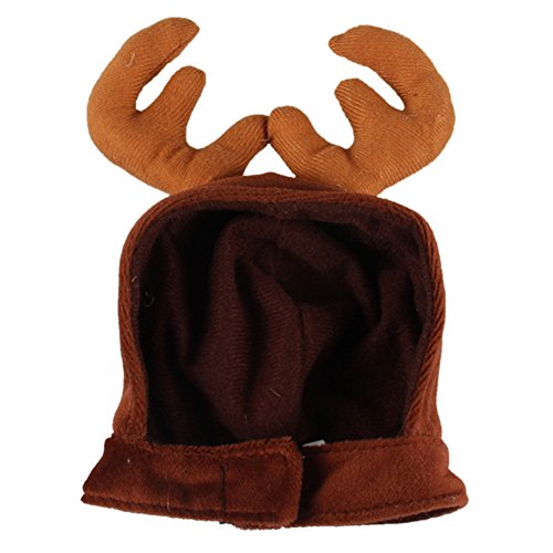 Jocestyle Holiday Antler Headband Pet Dog Cat Hat Puppy Christmas Holiday Cosplay Costume Coffee - Image 2