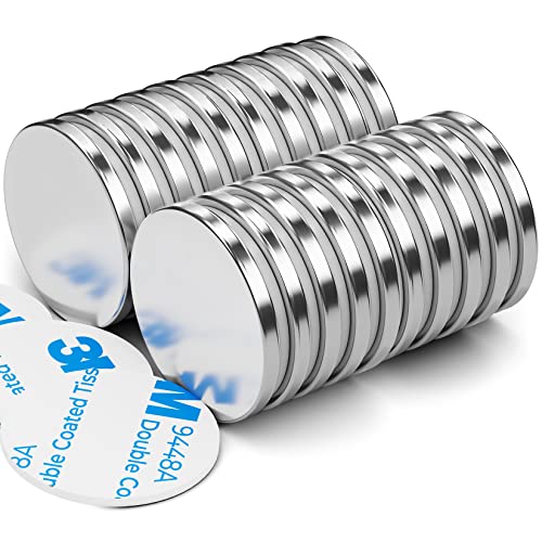 51vDIgCqGdL Starke Magnete Für Magnettafel, 20 Stück 30 X 3 Mm 8 Kg Ziehen Silber Neodym Magnete Extra Stark, Magnet Stark, Whiteboard Magnet, Kühlschrankmagnete, Seltenerdmagnete Mit Doppelseitigem Klebstoff