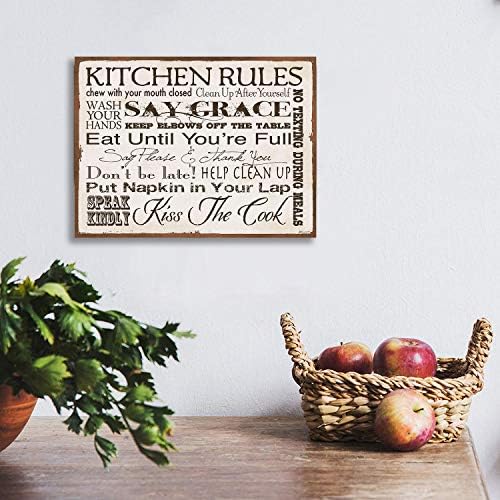 Wooden kitchen wall sign with the text "Worth: $23.99 - $19.98" on it.