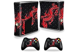 MIGHTY SKINS MightySkins Skin Compatible with X-Box 360 Xbox 360 S Console - Red Dragon | Protective, Durable, and Unique Vinyl Decal wrap Cover | Easy to Apply, Remove, and Change Styles | Made in The USA