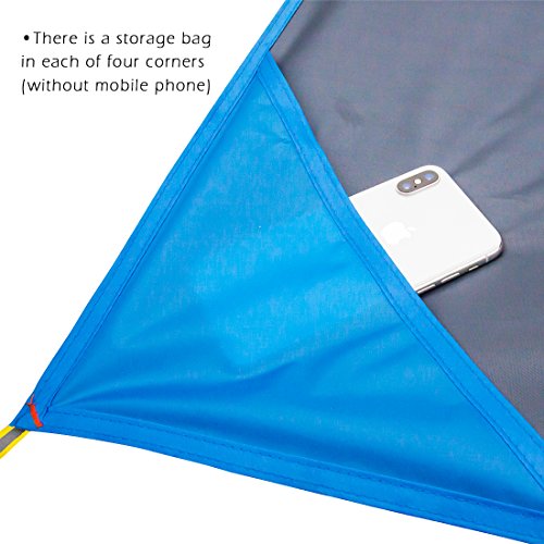 Survivalist 1-4 person Ultralight PU4000 Waterproof Footprint Trap 5’ x 6.5’ Tent Mat Durable Picnic Ground Sheet Beach Rain Fly Blanket for Camping Hiking