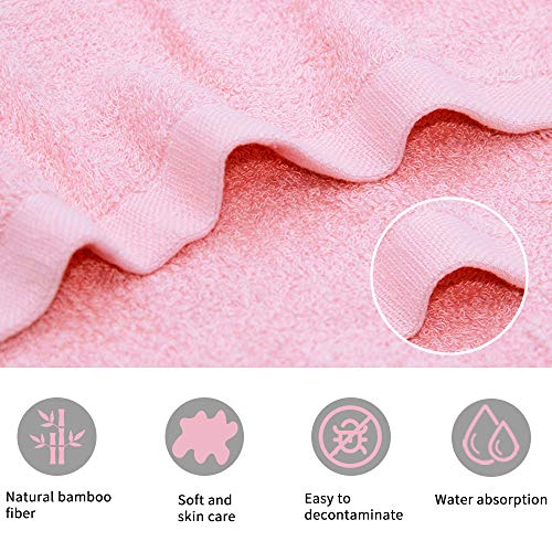 HOPAI Bamboo Washcloths Luxury Bamboo Towel Set 10 Pack for Bathroom-Hotel-Spa-Kitchen Multi-Purpose Fingertip Towels & Face Bamboo Towels 10'' x 10'