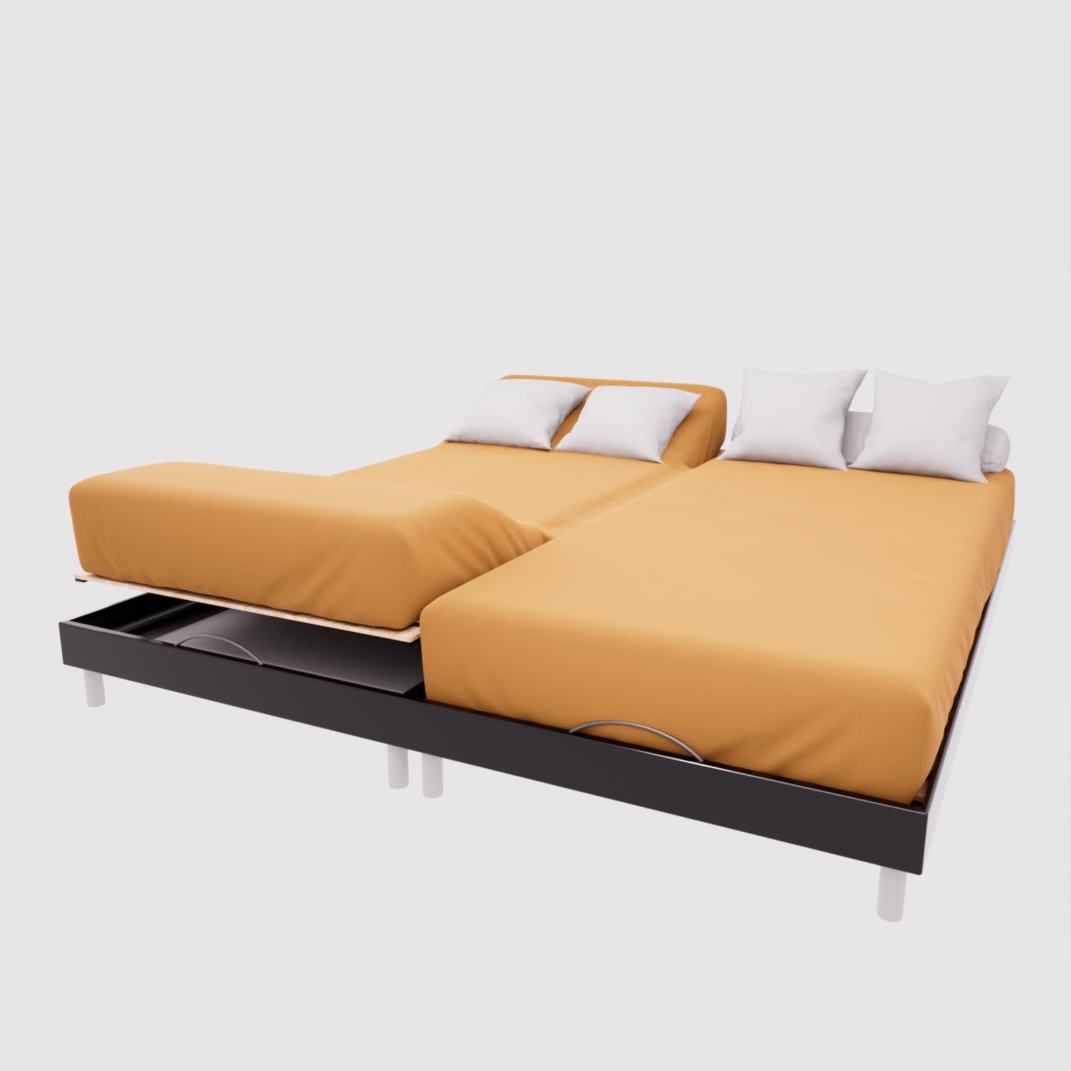 Soleil d'ocre, TPR Cotton Fitted Sheet, 57 Thread Count, 2 x 80 x 200 cm, Mustard — image 1