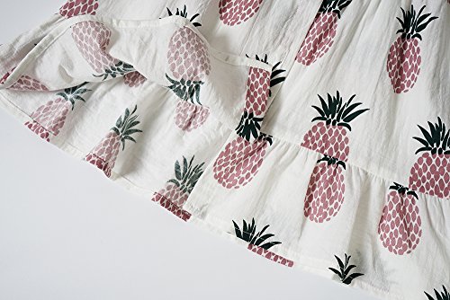 Peony Baby Toddler Girls Dresses Summer Sundress Pineapple Prints Organic 18m-6T (2-3Year(3T), Pink)