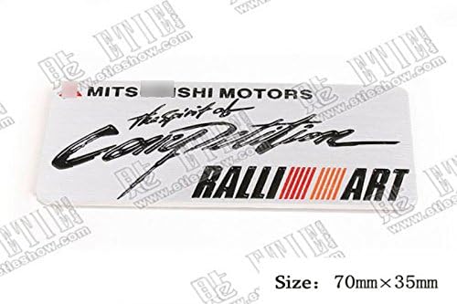 D504 2 pcs.Ralliart car Sticker 3D Emblem Badge car Sticker emblema Mobile Alu