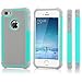 iPhone SE Case, iPhone 5 Case, MoMoCity Durable TPU Protection Case Silicone Ultra Thin Shockproof Phone Cover for iPhone5/5s/SE Gray-Mint Green