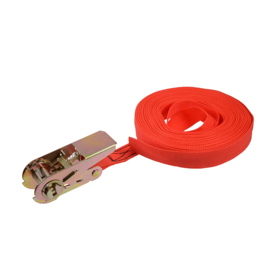 sourcing map Ratchet Tie Down Lashing Strap 1" x 33Ft 550lb 250Kg Load Polypropylene for Moving Securing Cargo, Red
