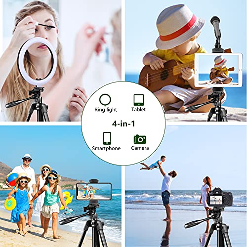 Phone & Tablet Tripod Stand, 57 inch Extendable Aluminum Travel Tripod
