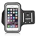 iPhone 6 Plus Armband, iPhone 6s Plus Armband, MoKo Sports Running Armband with Key Holder & Card Slot Sweatproof Gym Jogging Fitness Arm Band Case Cover, BLACK (Fits Larger Arm Girth 12.6