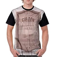 BlountDecor Performance T-Shirt,Antique Saloon Door Fashion Personality Customization