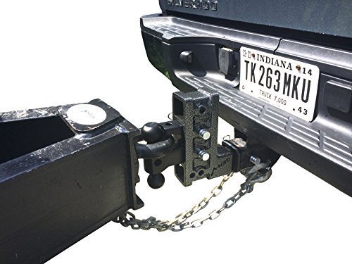 GenY 324,2" Drop Pintle Hitch Combo,Solid Shank Drop Hitch,pintle,drop Pin,adjustable Hitch,tri ball 2" Solid Receiver Hitch,drop/raise 8",