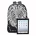 Seamand Personalized 3D Lion Studded PU Leather Casual Laptop Backpack School Bag